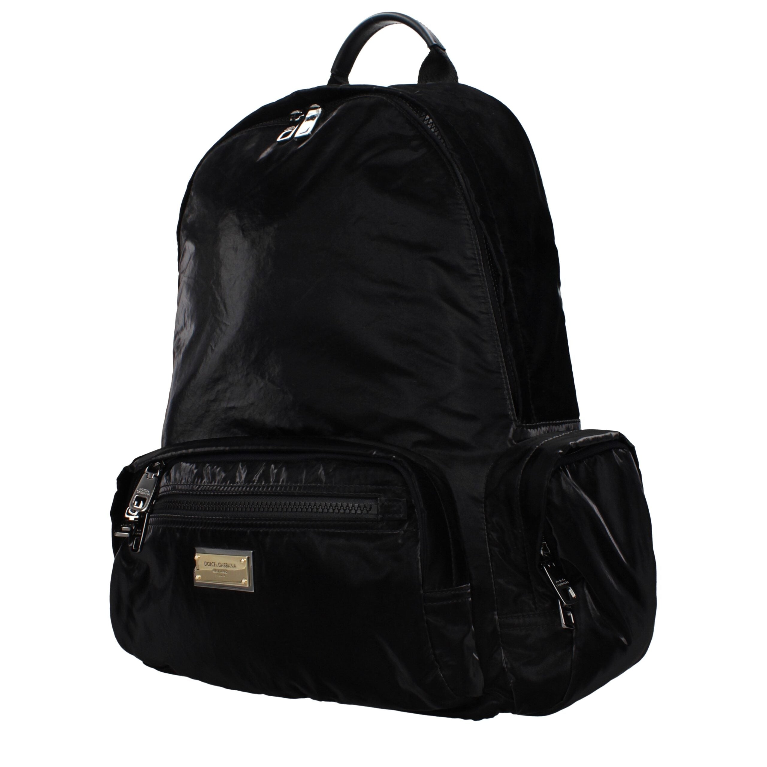 Black Nylon Backpack - ventzia