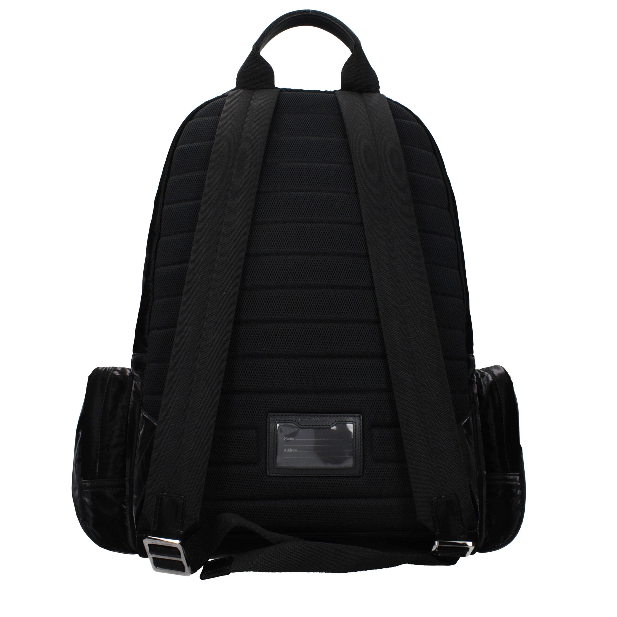 Black Nylon Backpack - ventzia