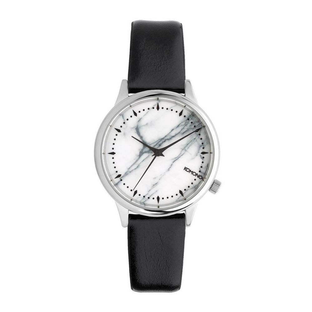 Black Leather Dress Watch - ventzia