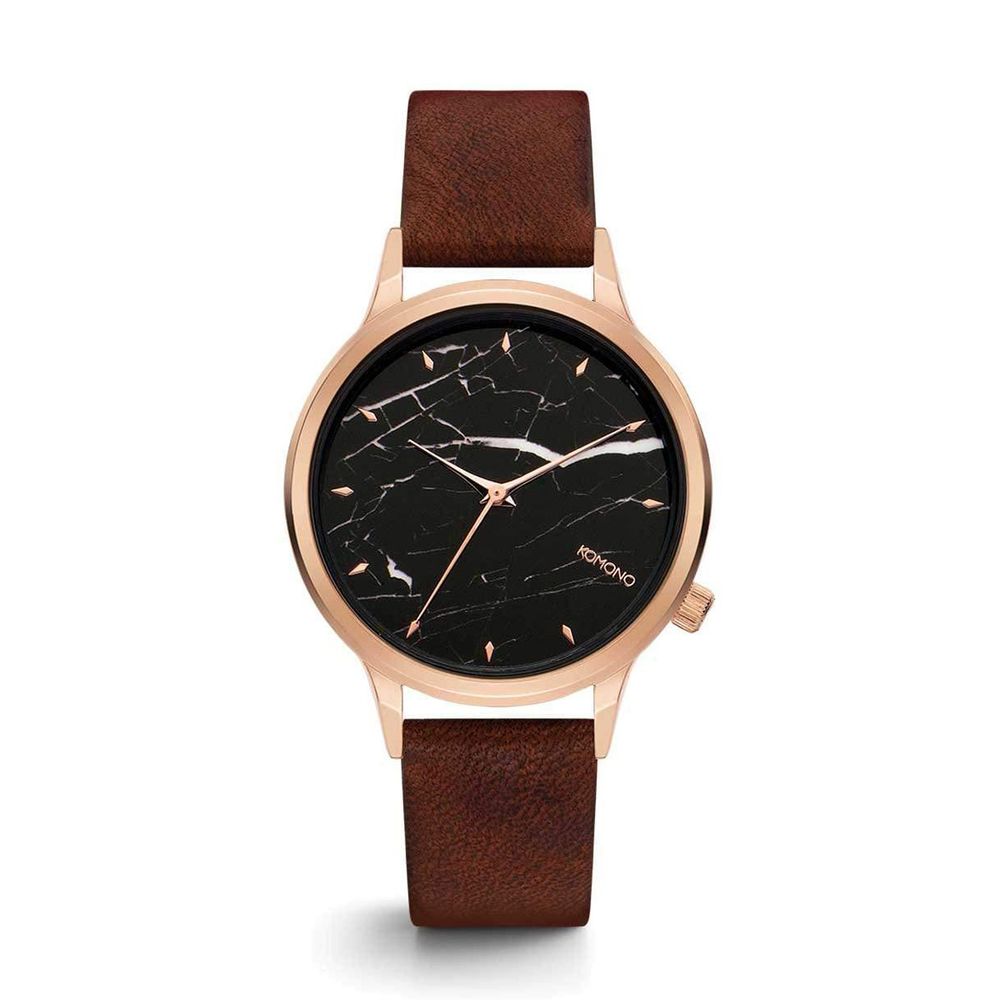 Red Leather Dress Watch - ventzia
