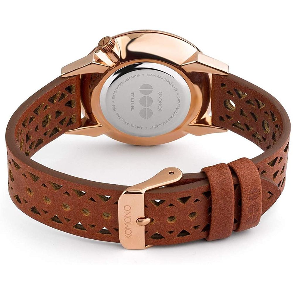 Brown Leather Dress Watch - ventzia
