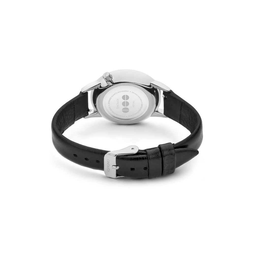 Black Leather Dress Watch - ventzia