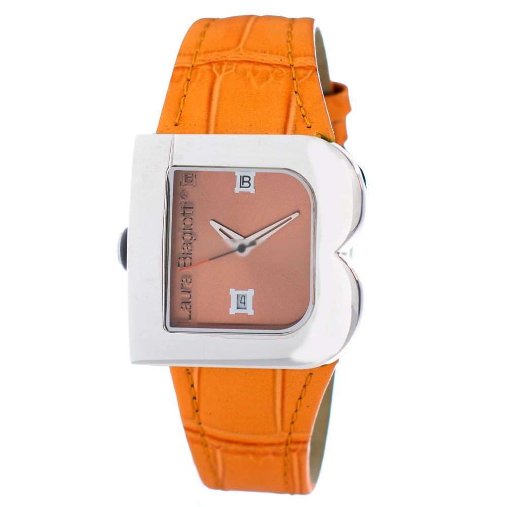 Orange Leather Bracelet Watch - ventzia