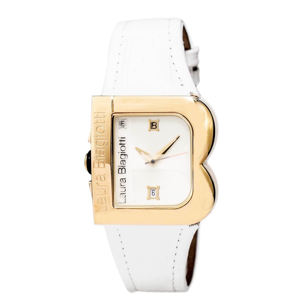 White Leather Dress Watch - ventzia