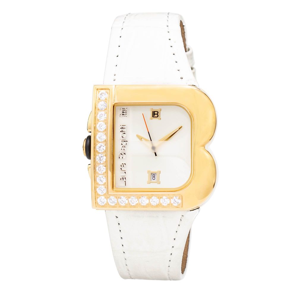 White Leather Dress Watch - ventzia