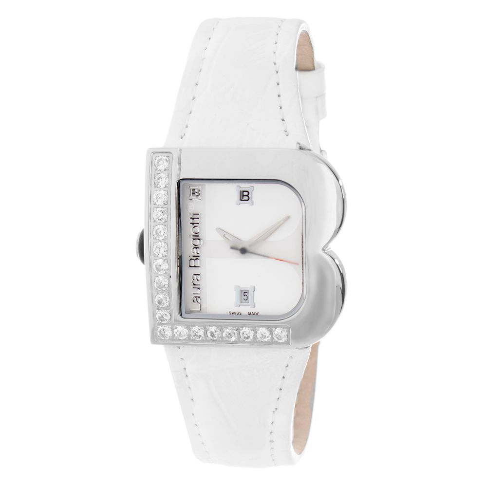 White Leather Dress Watch - ventzia