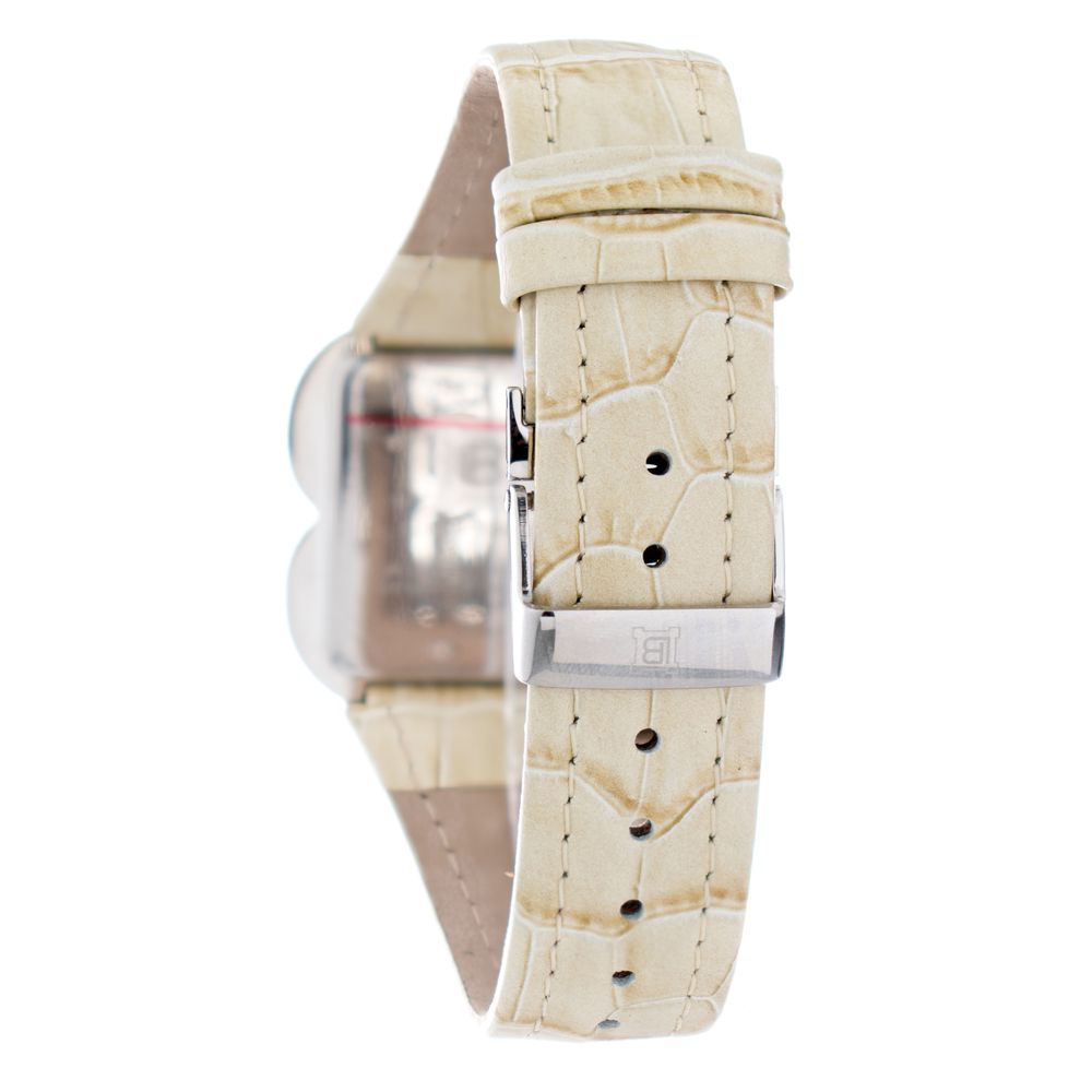 Beige Leather Dress Watch - ventzia