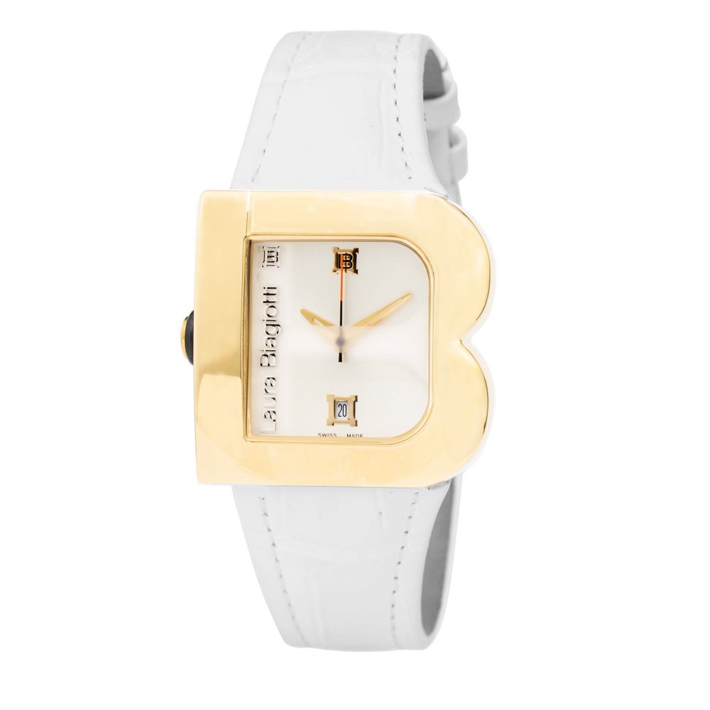 White Leather Dress Watch - ventzia