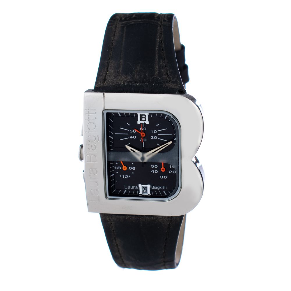 Black Leather Dress Watch - ventzia