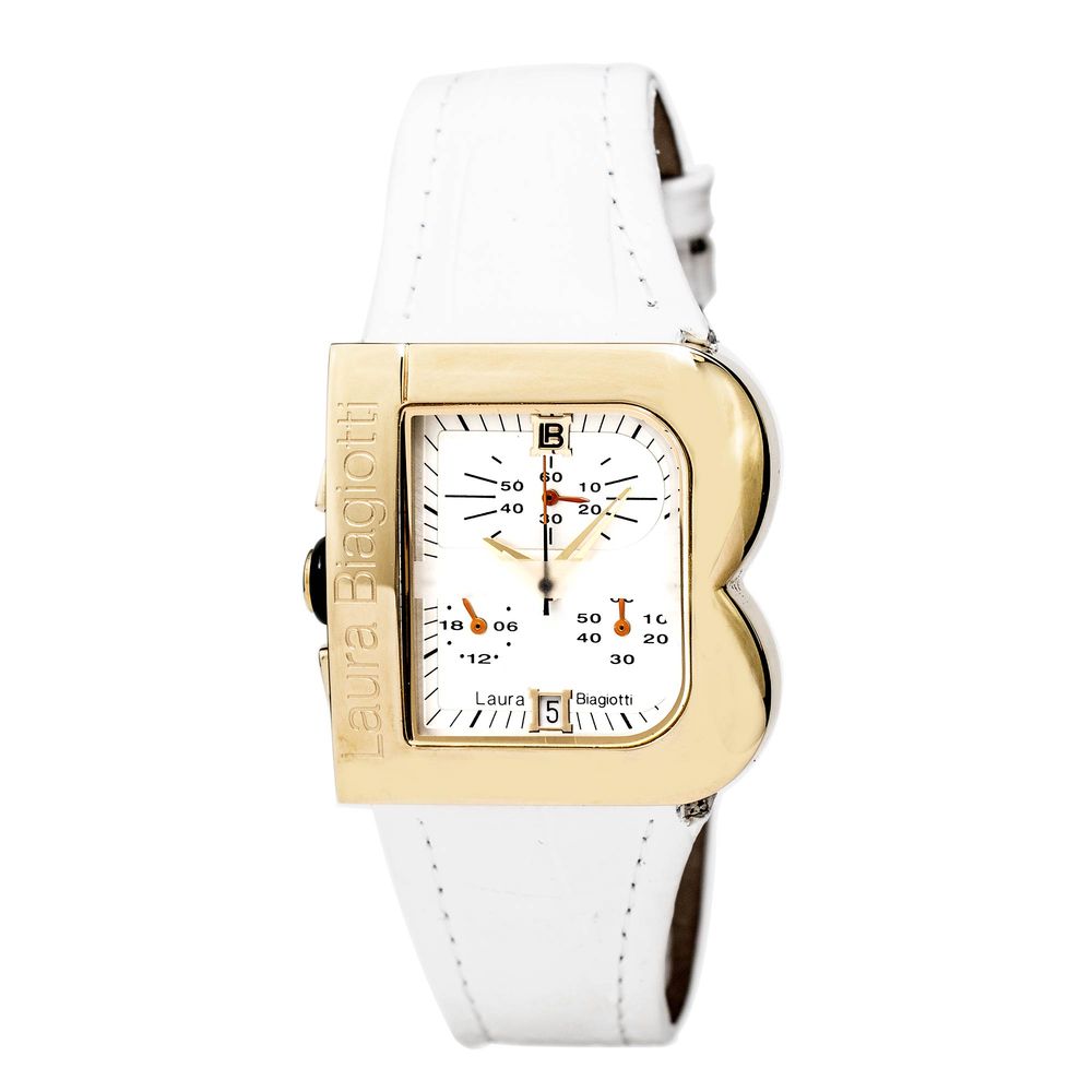 White Leather Dress Watch - ventzia