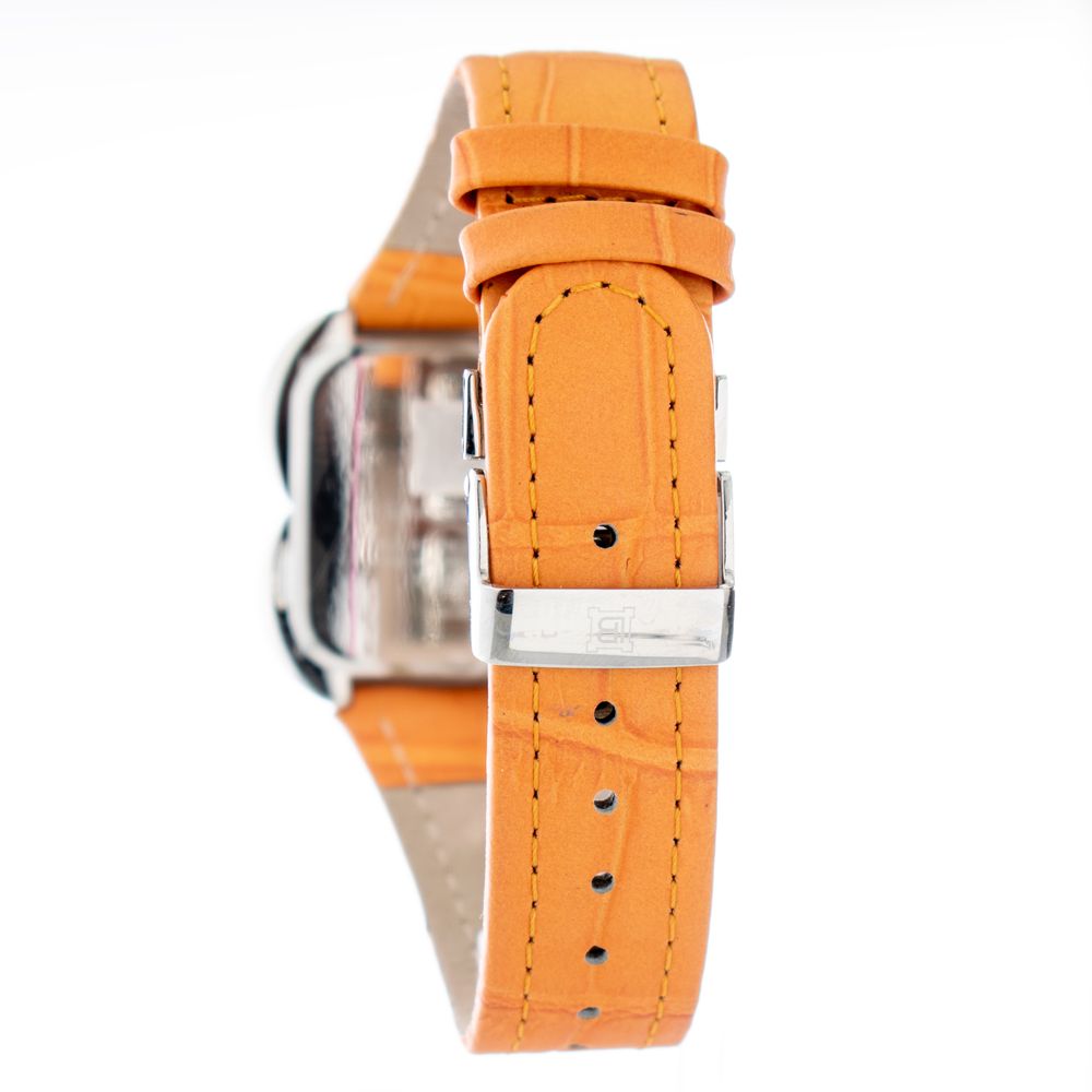 Orange Leather Dress Watch - ventzia