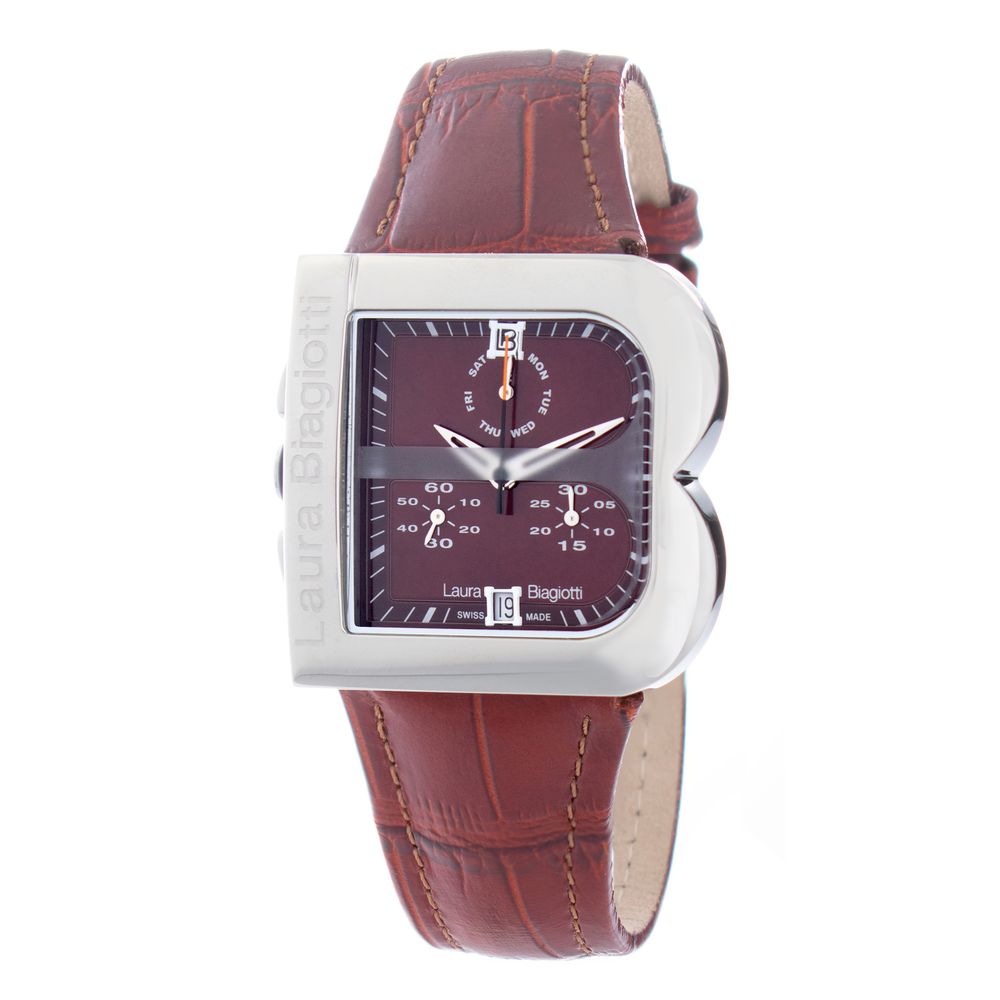 Brown Leather Dress Watch - ventzia