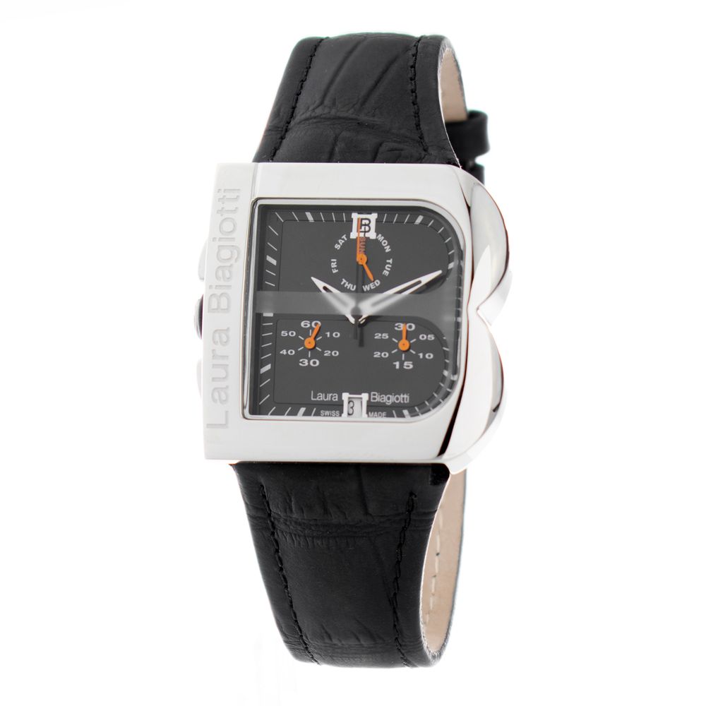 Black Leather Dress Watch - ventzia