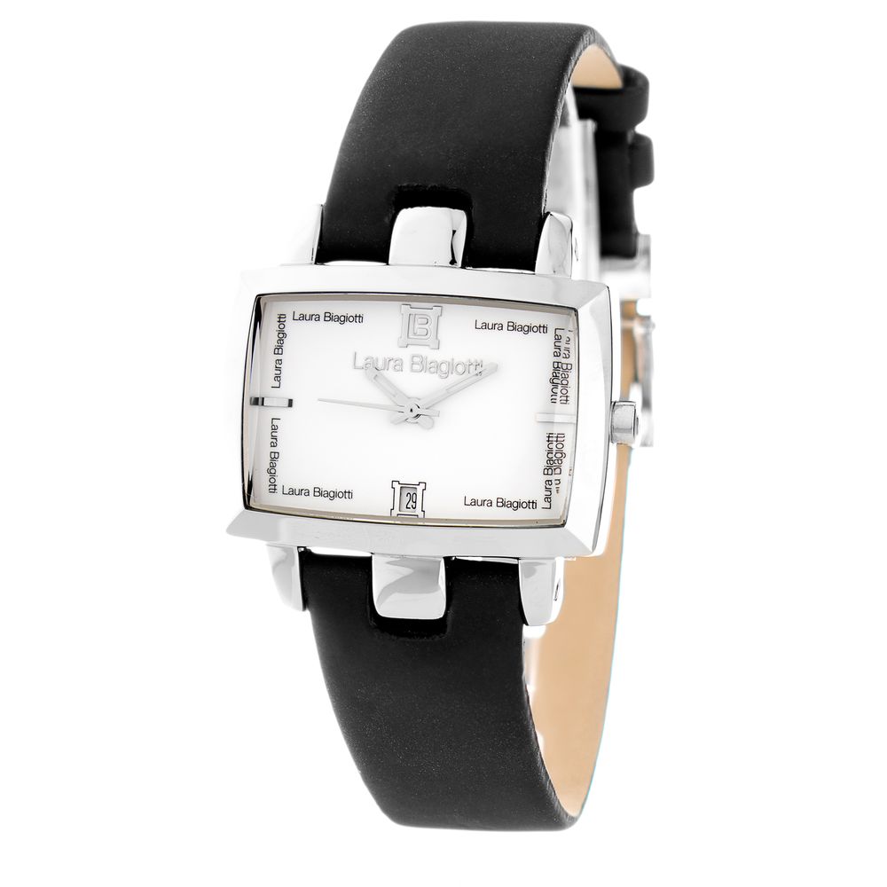 Black Leather Dress Watch - ventzia