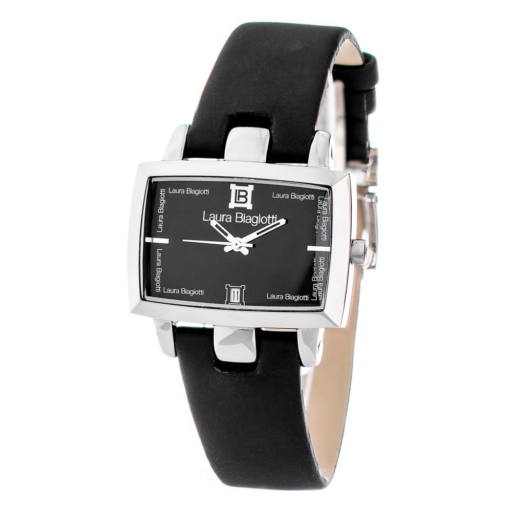 Black Leather Dress Watch - ventzia
