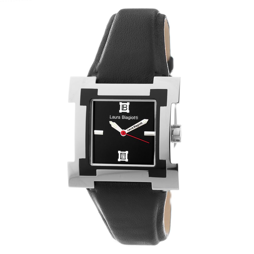 Black Leather Dress Watch - ventzia