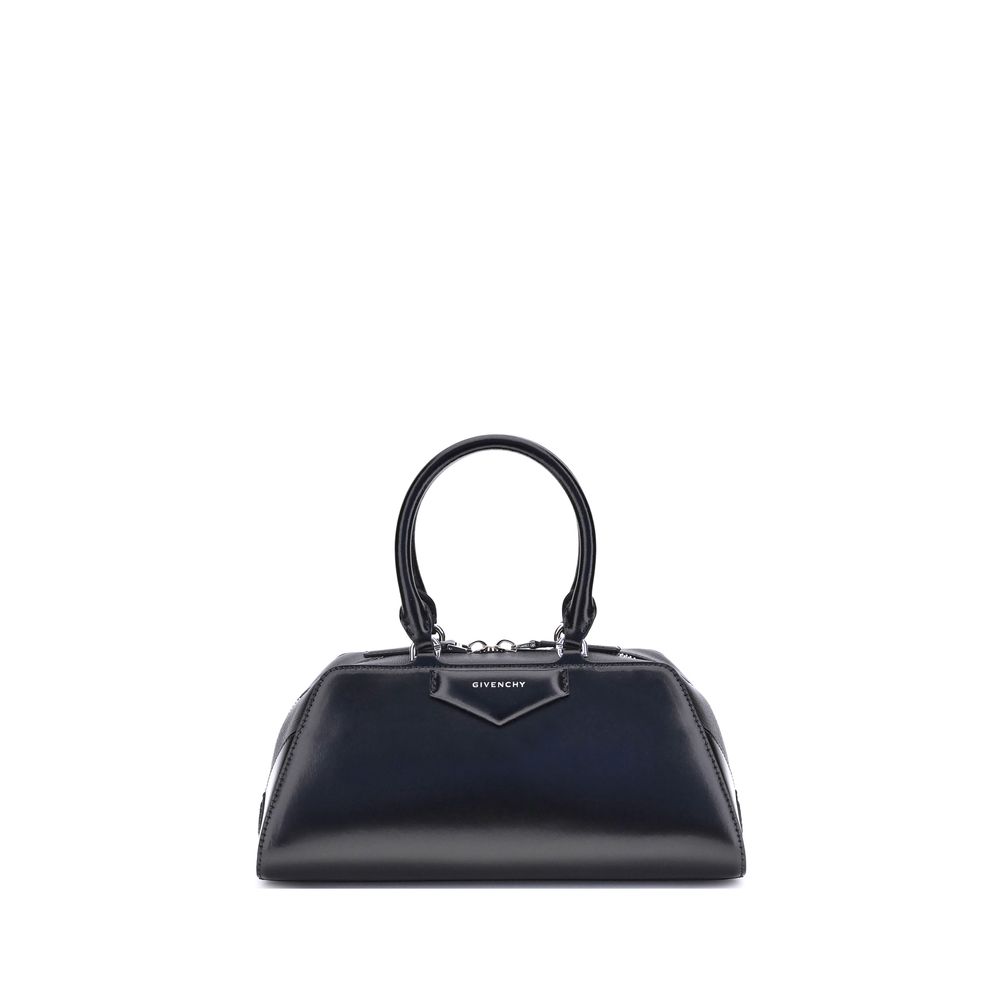 Black Calf Leather Bos Taurus Handbag - ventzia
