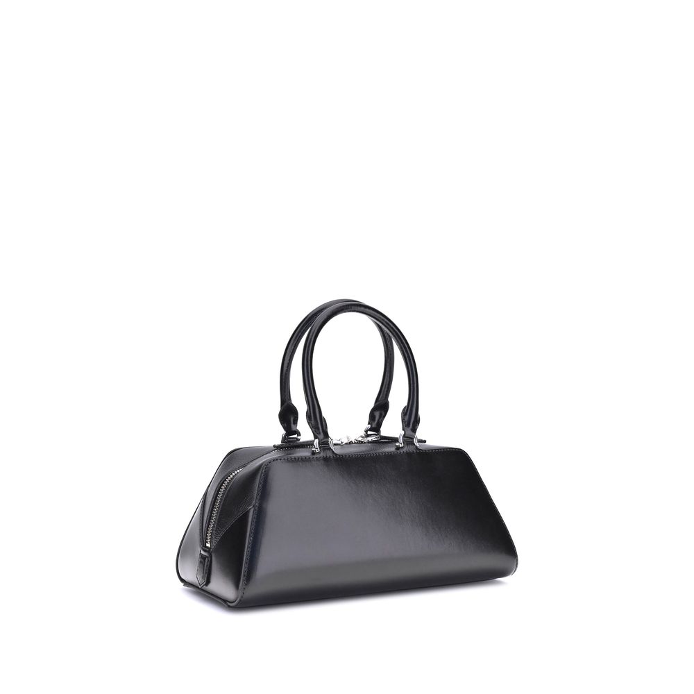 Black Calf Leather Bos Taurus Handbag - ventzia