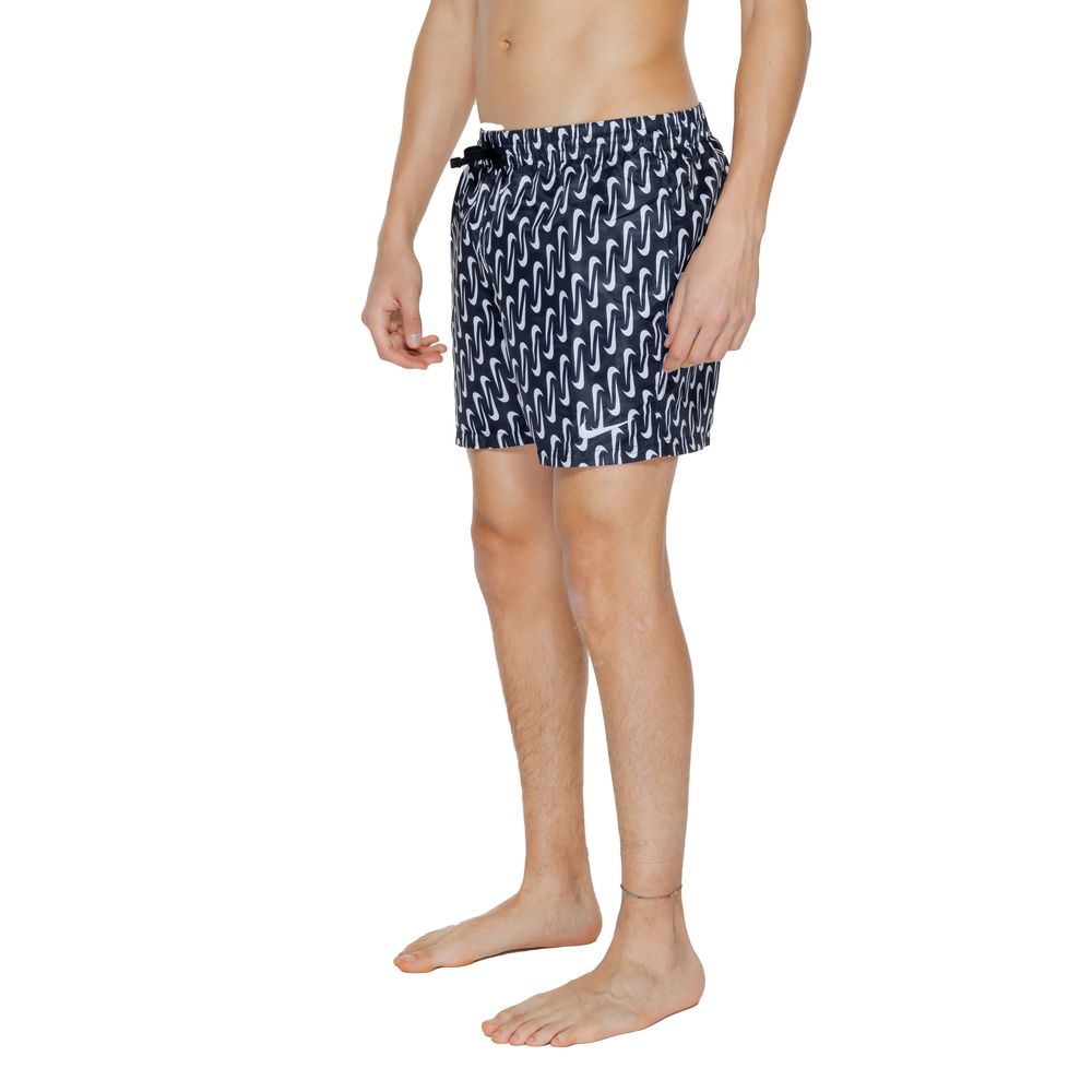 Black Polyester Swim Shorts - ventzia