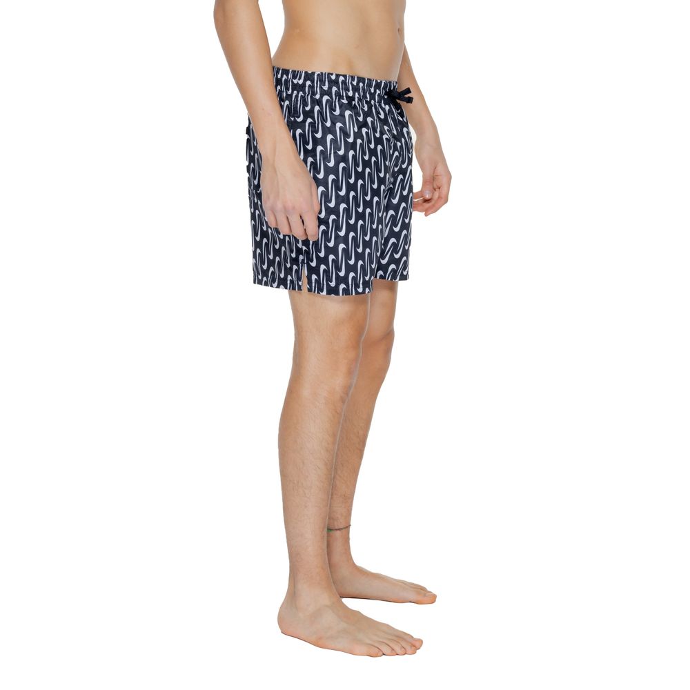 Black Polyester Swim Shorts - ventzia