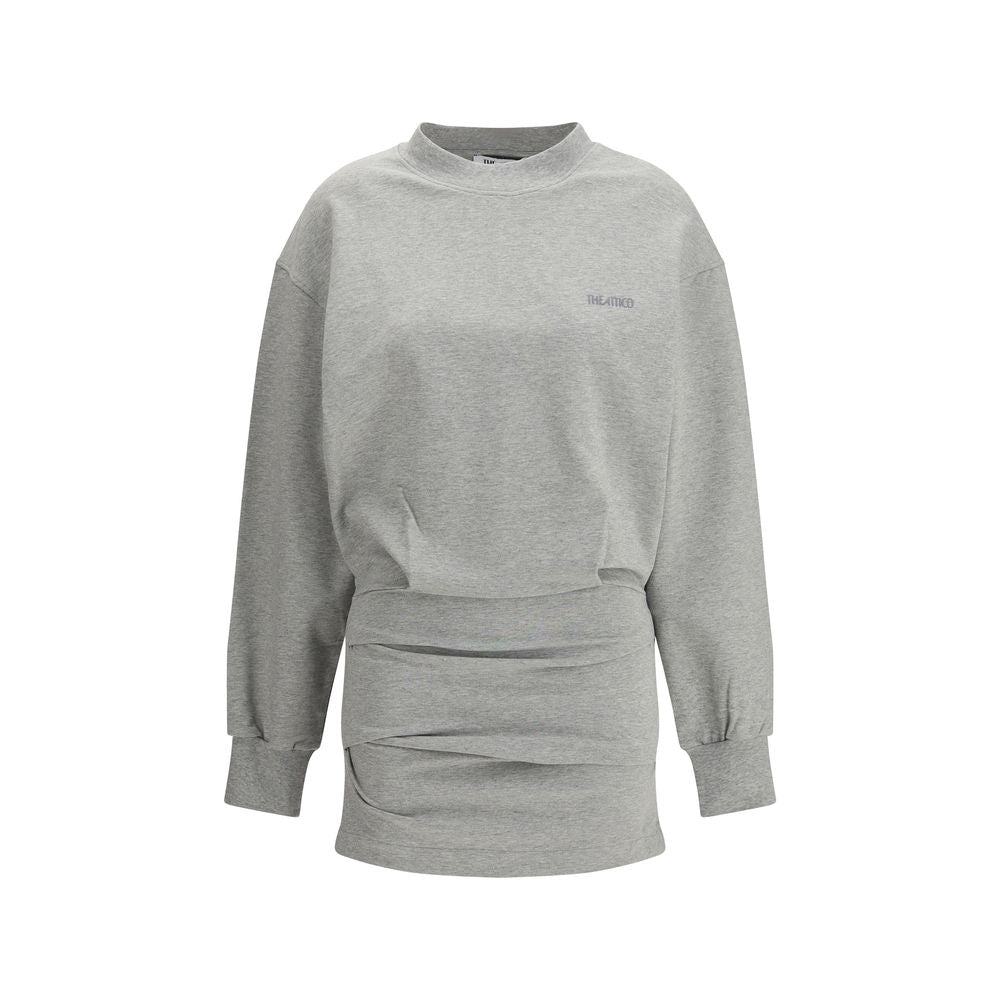 Gray Cotton Casual Dress - ventzia
