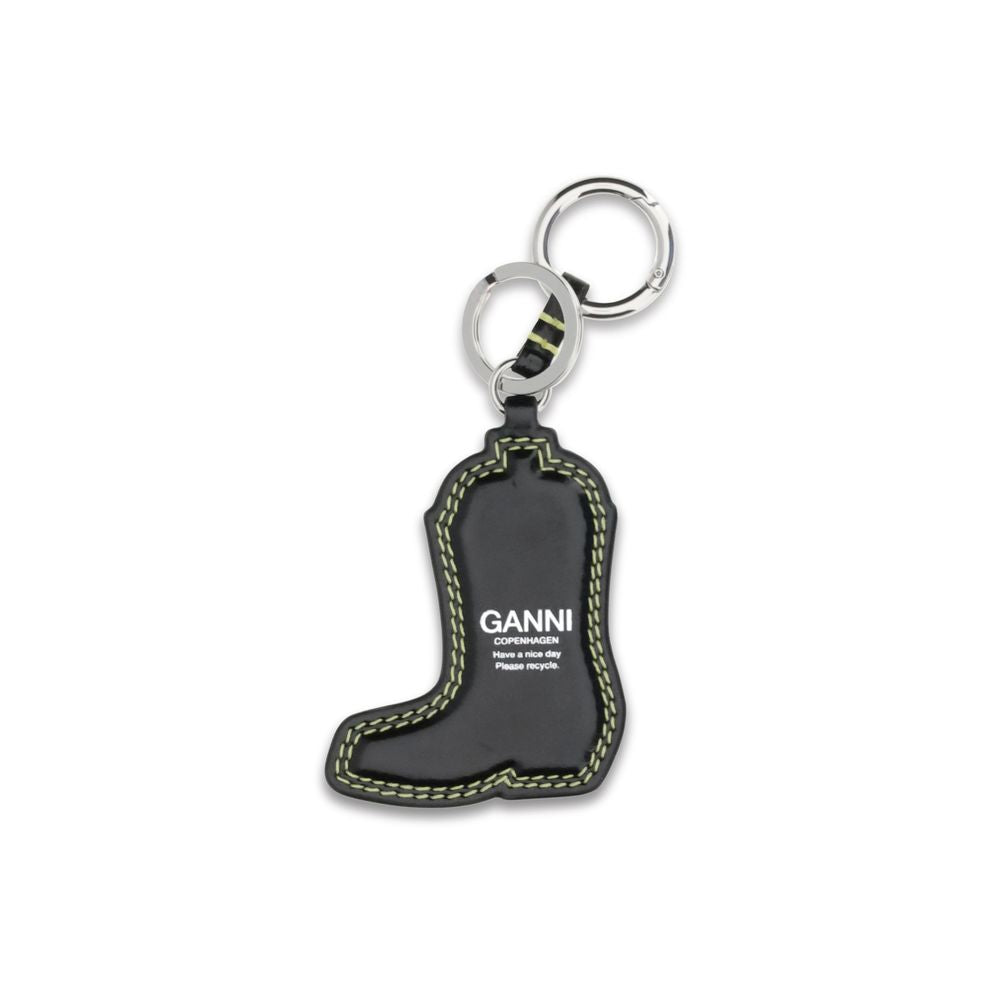 Black Recycled Leather Keychain - ventzia