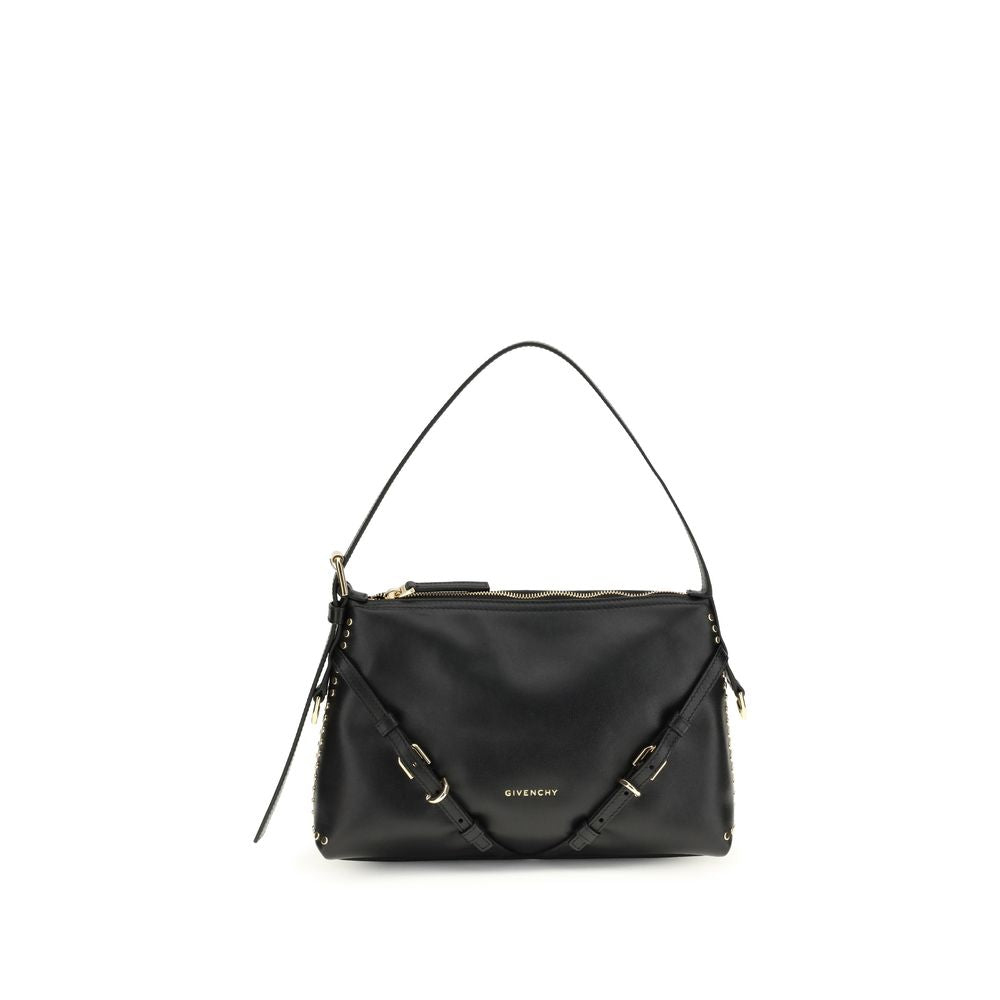 Black Calf Leather Bos Taurus Shoulder Bag - ventzia