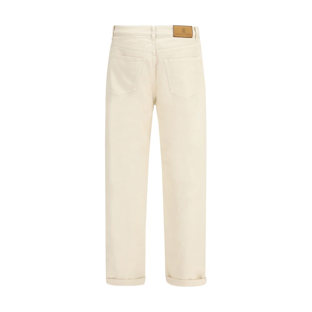 White Cotton High-Waisted Jean - ventzia