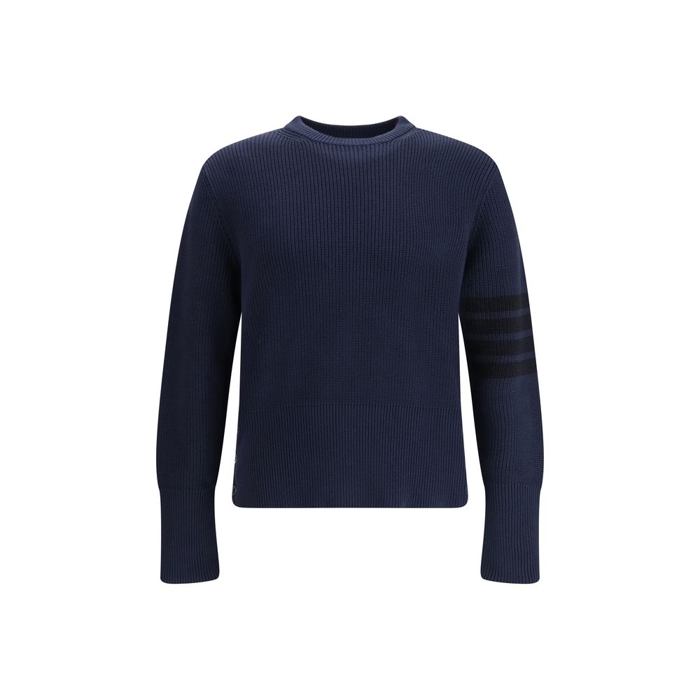 Blue Cotton Sweatshirt - ventzia