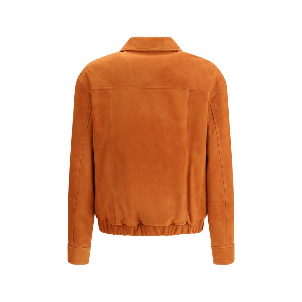 Red Calf Leather Bos Taurus Leather Jacket