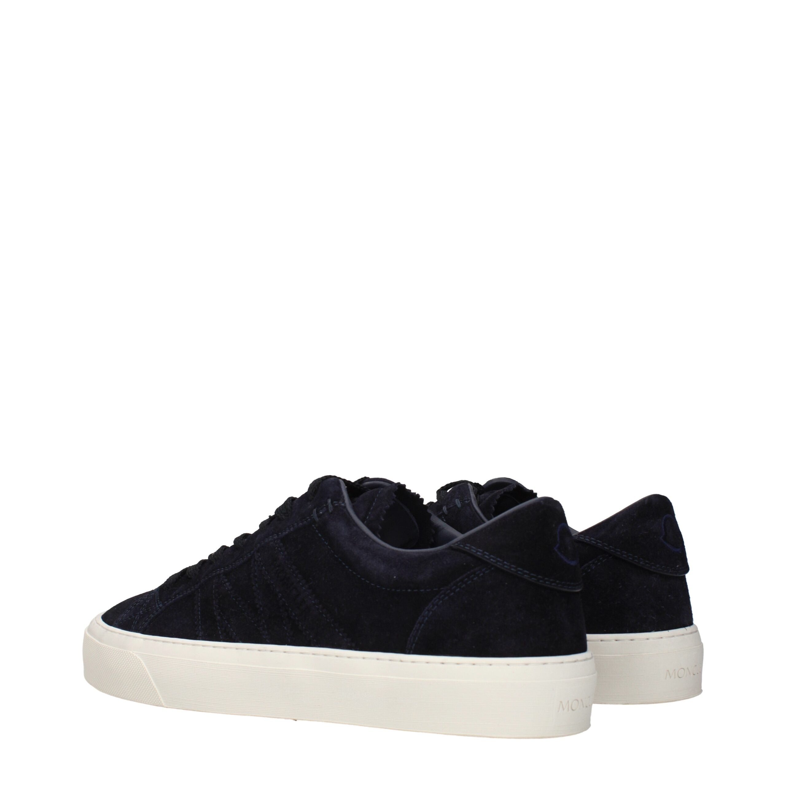 Blue Leather Low Top Sneakers - ventzia