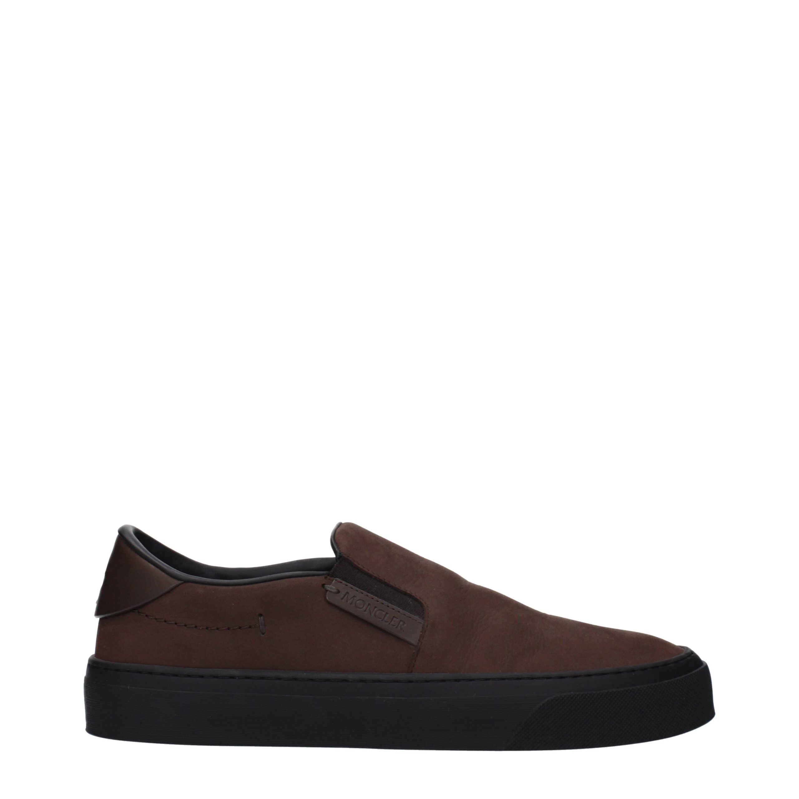 Brown Leather Slip-On Loafers - ventzia