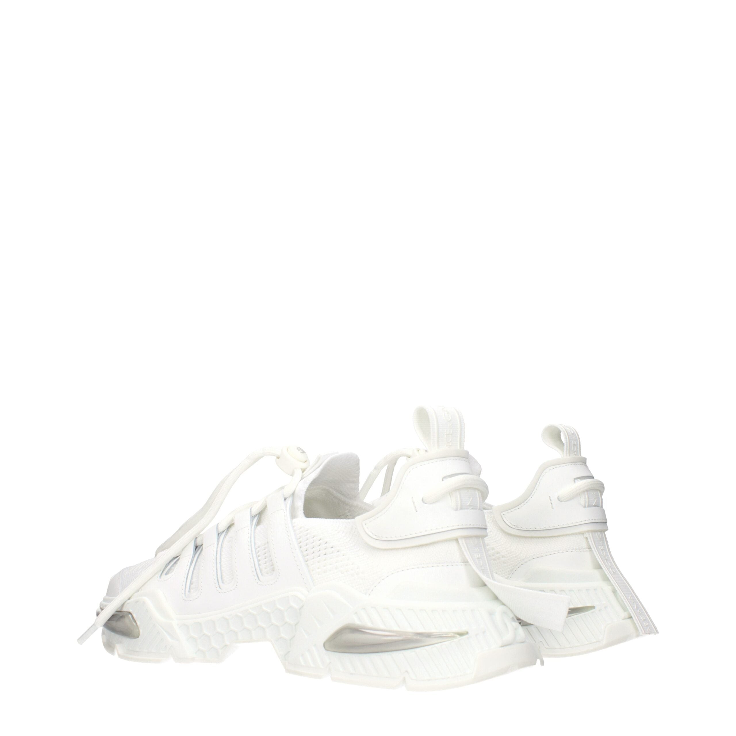 White Fabric Athletic Sneakers - ventzia