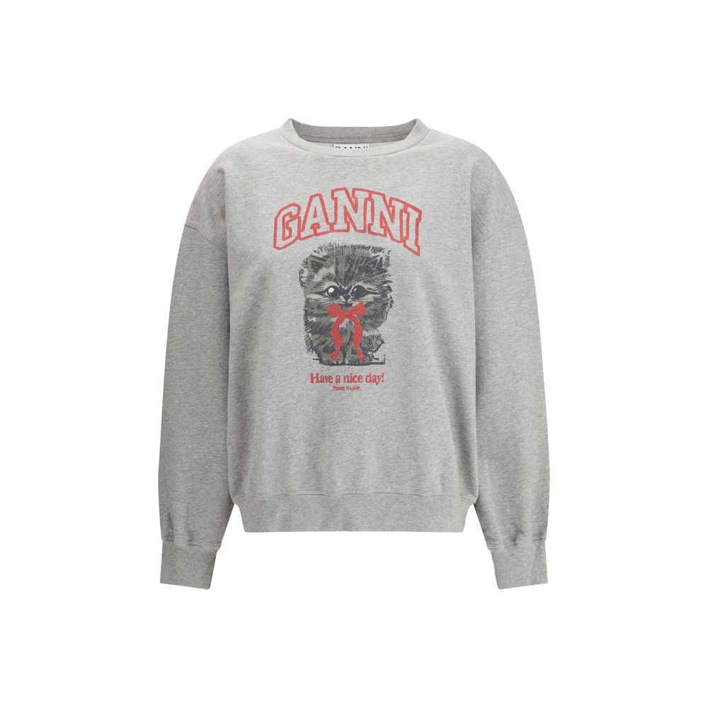Gray Cotton Sweatshirt - ventzia