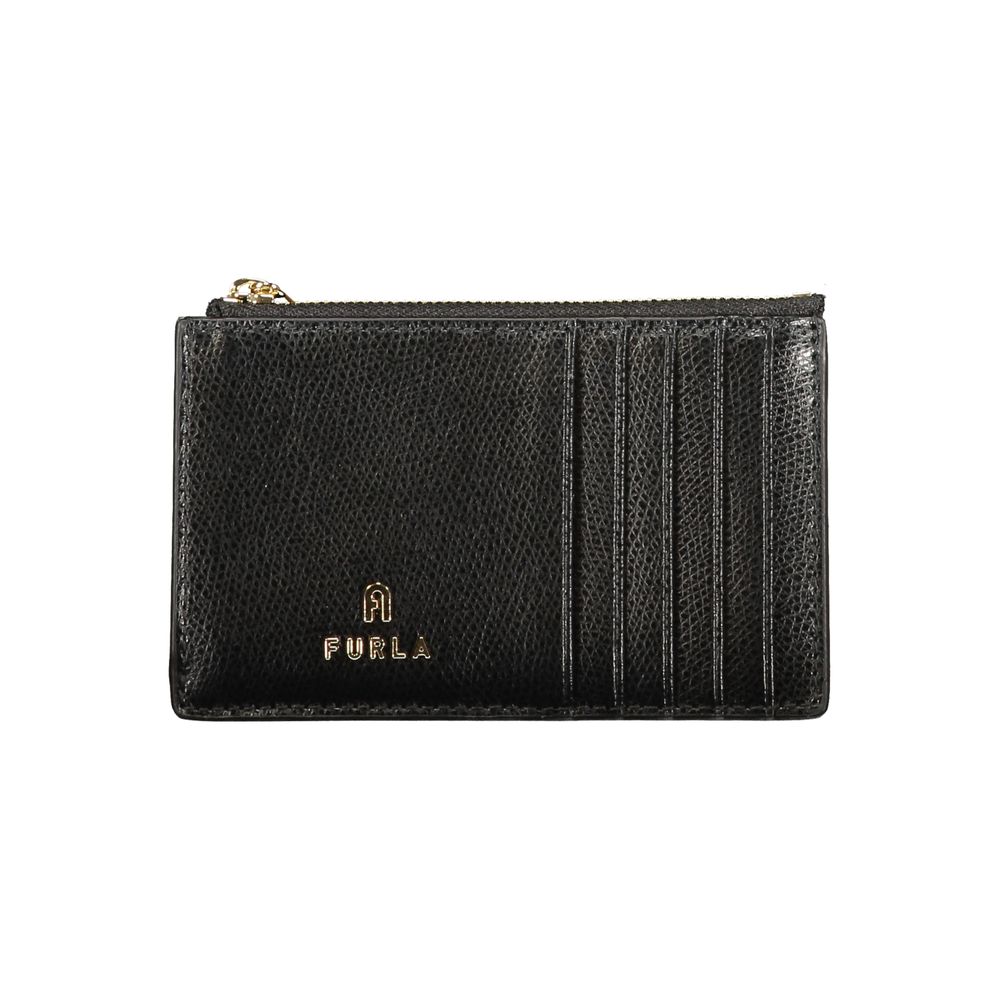 Black Leather Women Wallet - ventzia