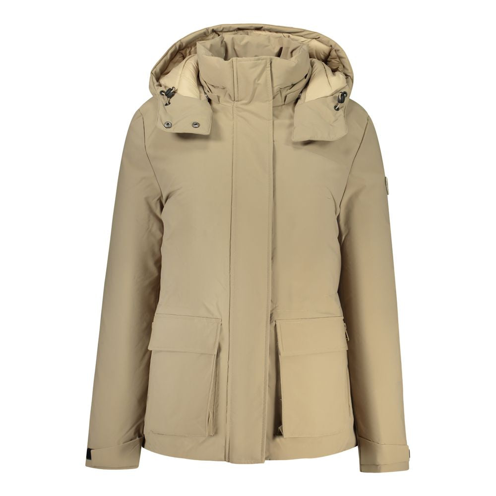 Marrone Polyester Woman Jacket - ventzia