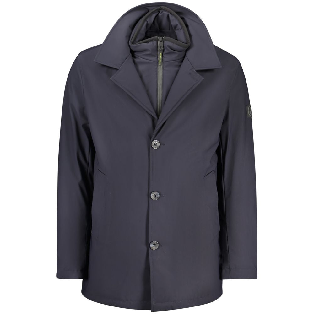 Blue Polyester Men's Jacket - ventzia
