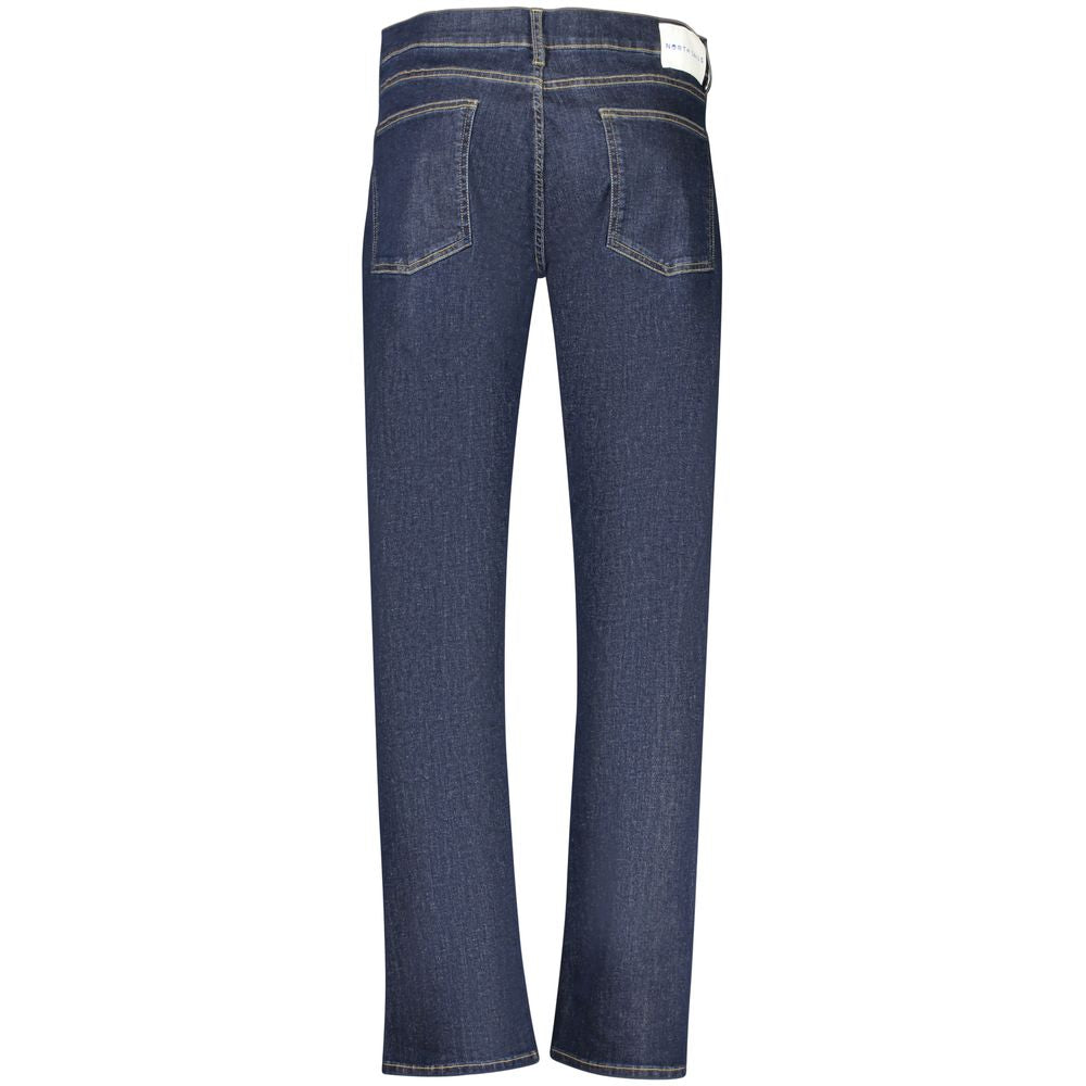 Blu Cotton Men Jeans - ventzia
