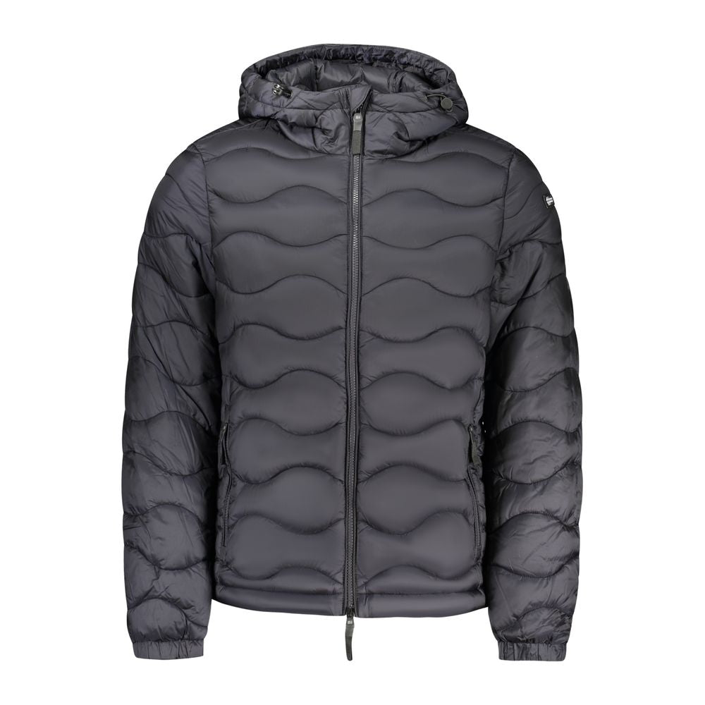 Black Poliammide Men's Jacket - ventzia