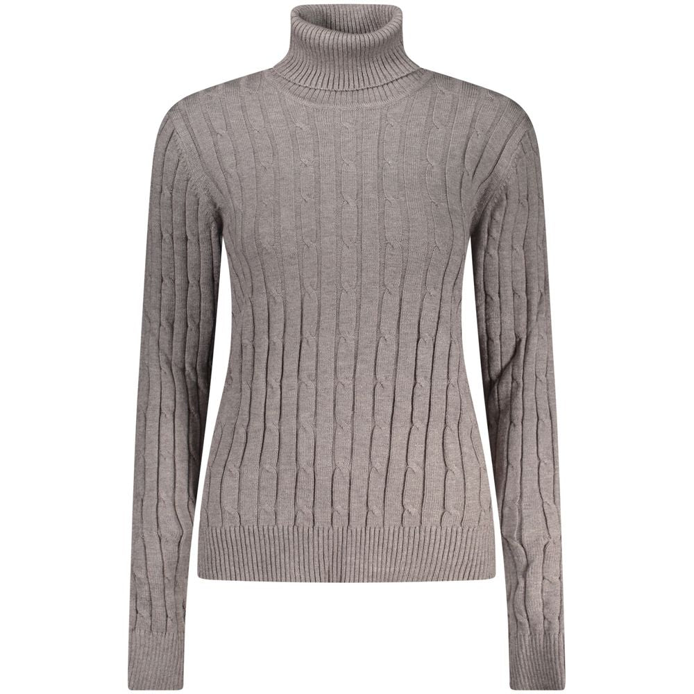 Grey Viscosa Women Sweater - ventzia