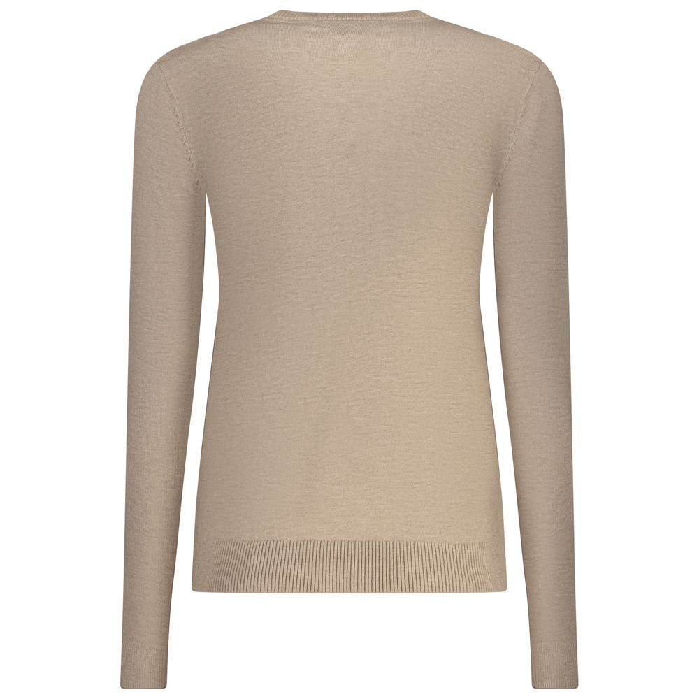 Beige Viscose Women Sweater - ventzia