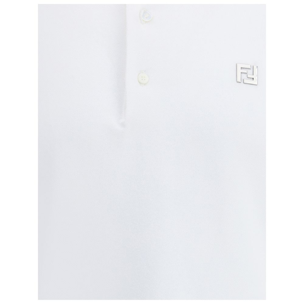 White Cotton Polo Shirt - ventzia