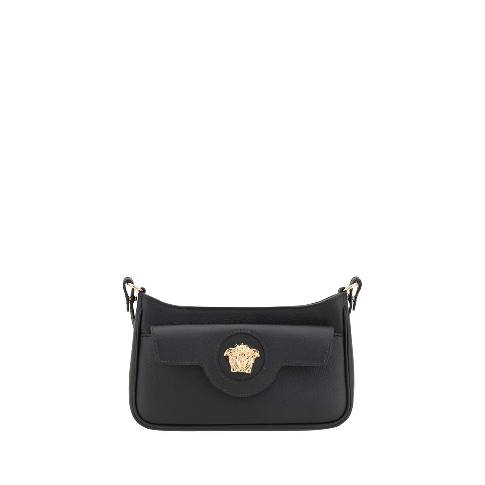 Black Calf Leather Bos Taurus Shoulder Bag - ventzia