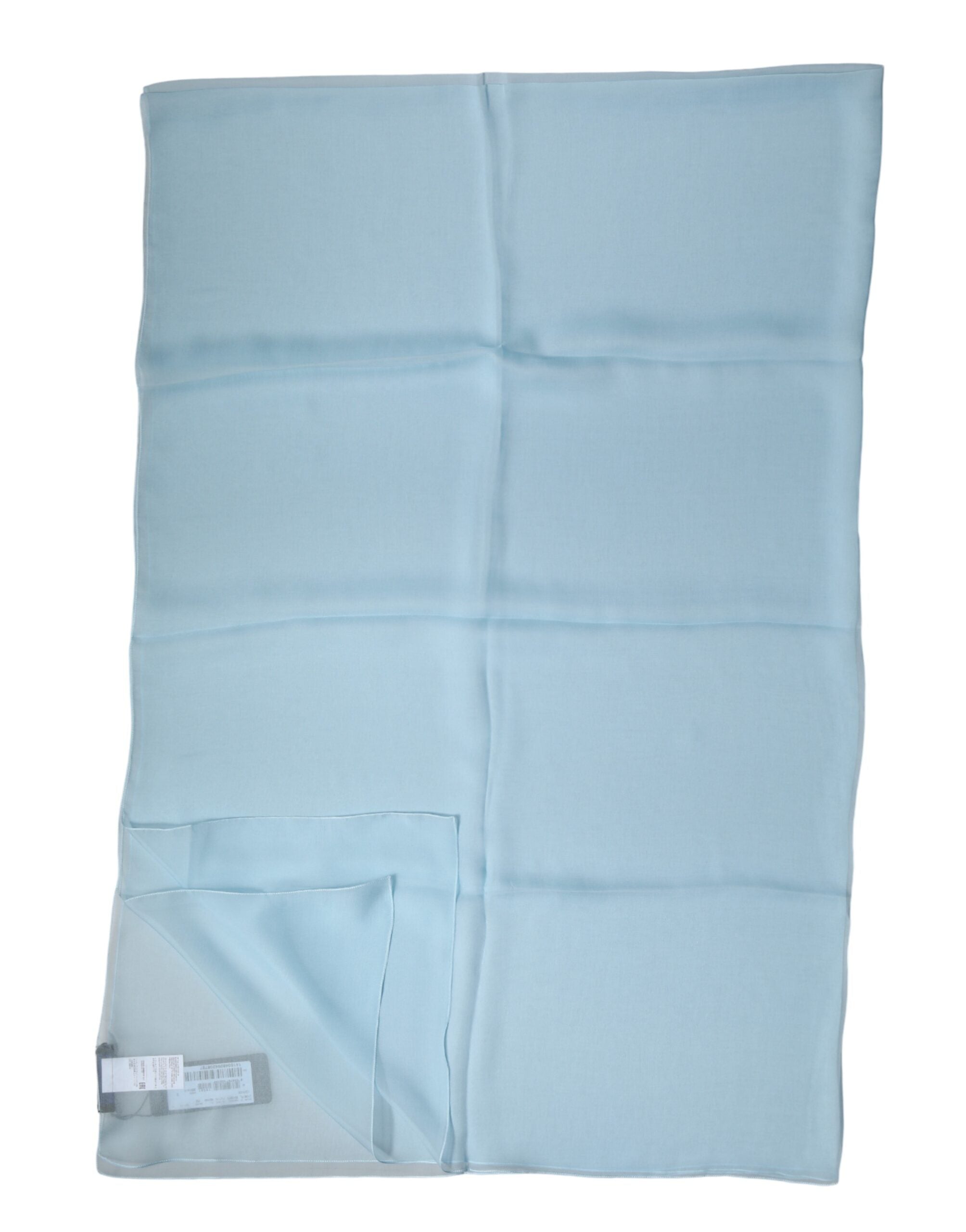 Light Blue Stole Silk Neck Wrap Shawl Scarf - ventzia