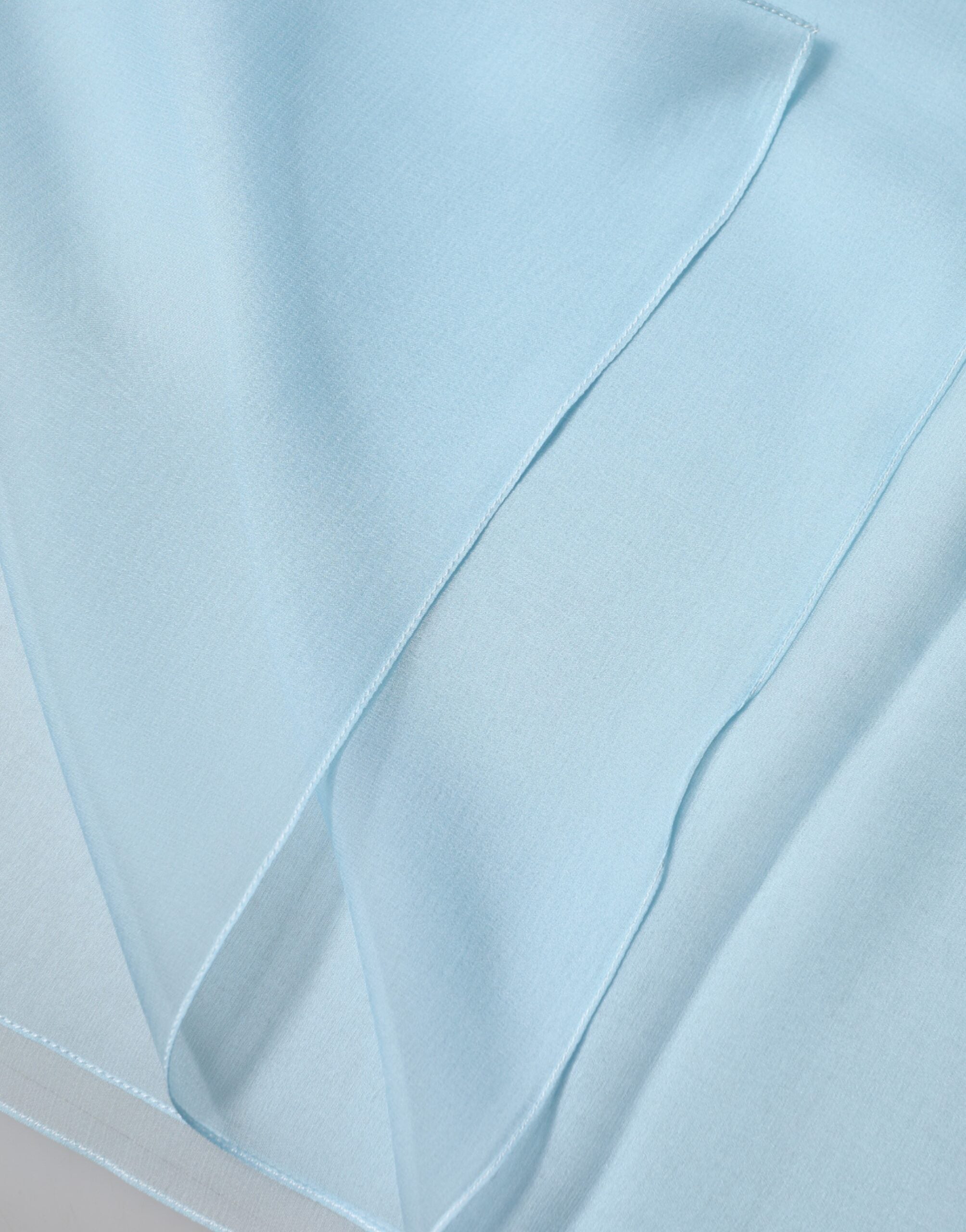 Light Blue Stole Silk Neck Wrap Shawl Scarf - ventzia