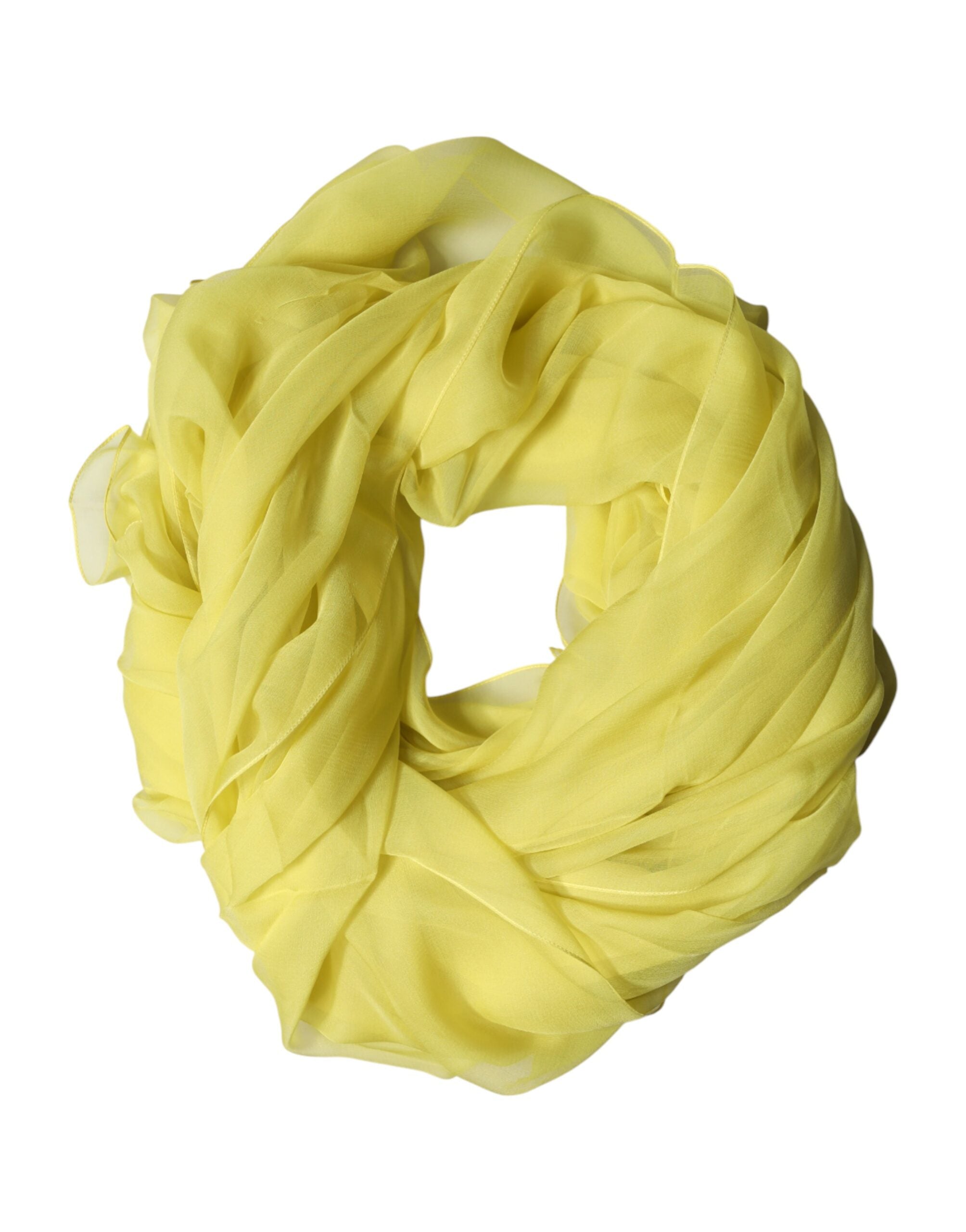 Yellow Stole Silk Neck Wrap Shawl Men Scarf - ventzia