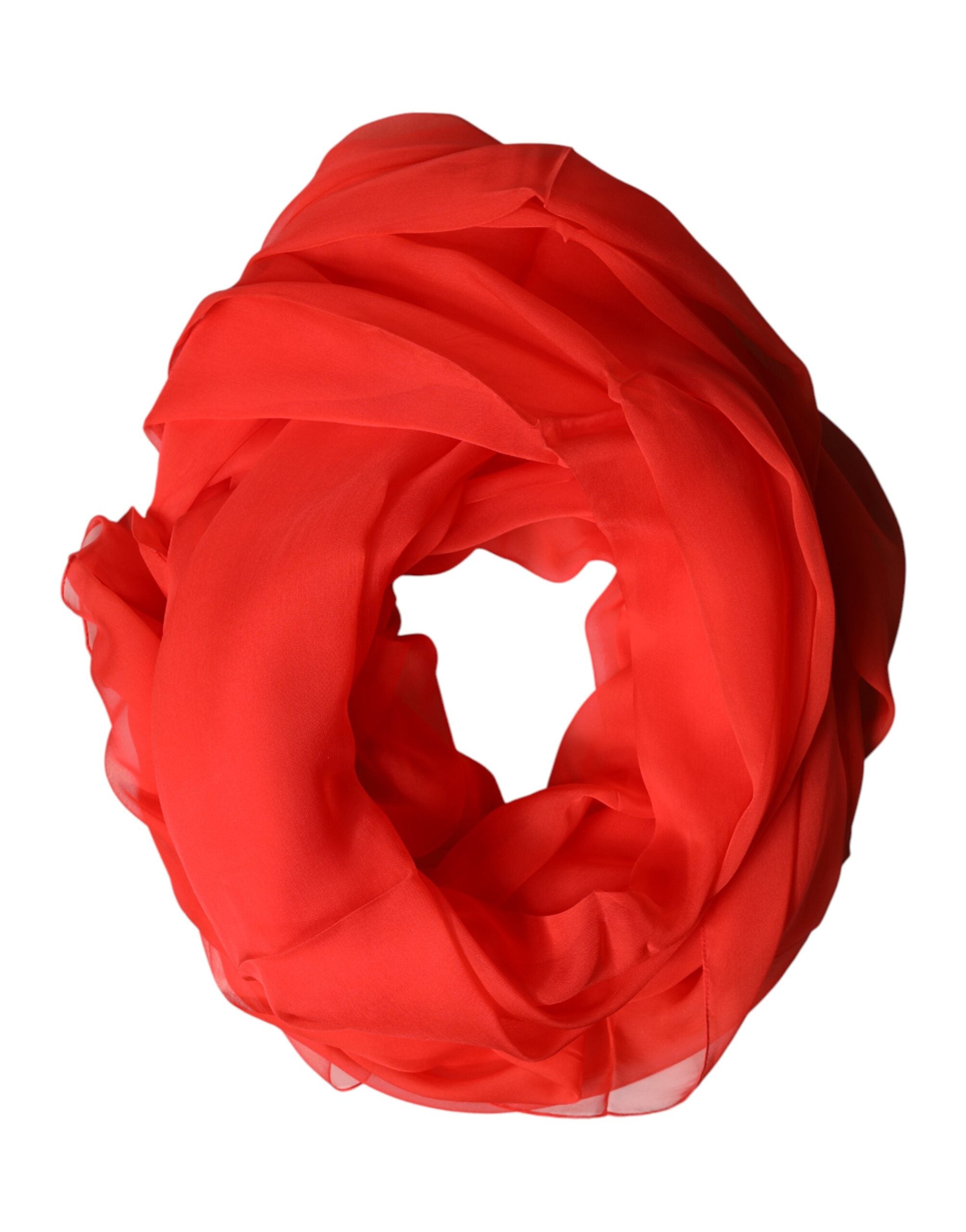 Red Stole Silk Neck Wrap Shawl Scarf - ventzia