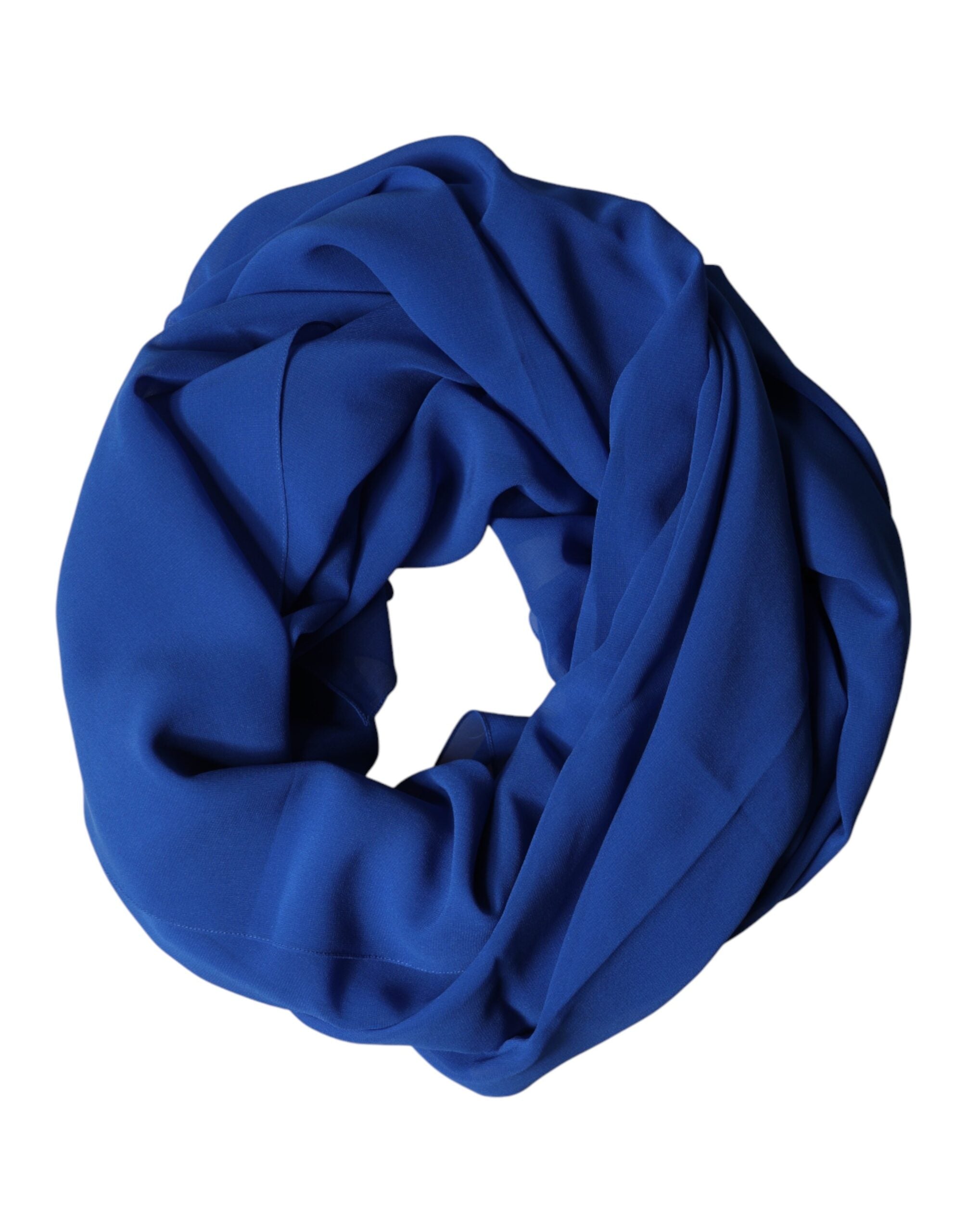 Blue Silk Stole Neck Wrap Shawl Men Scarf - ventzia