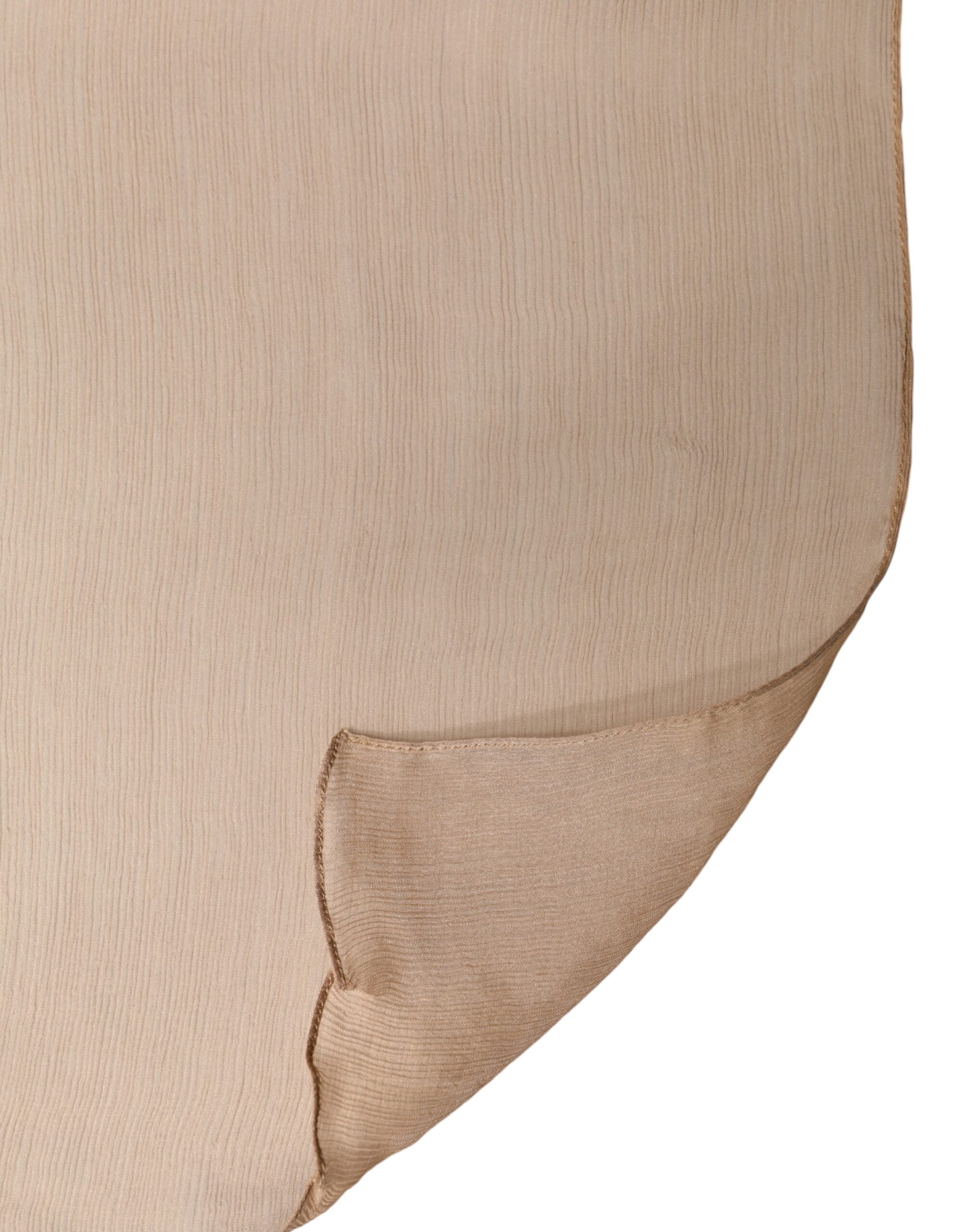 Brown Silk Stole Neck Wrap Shawl Men Scarf - ventzia
