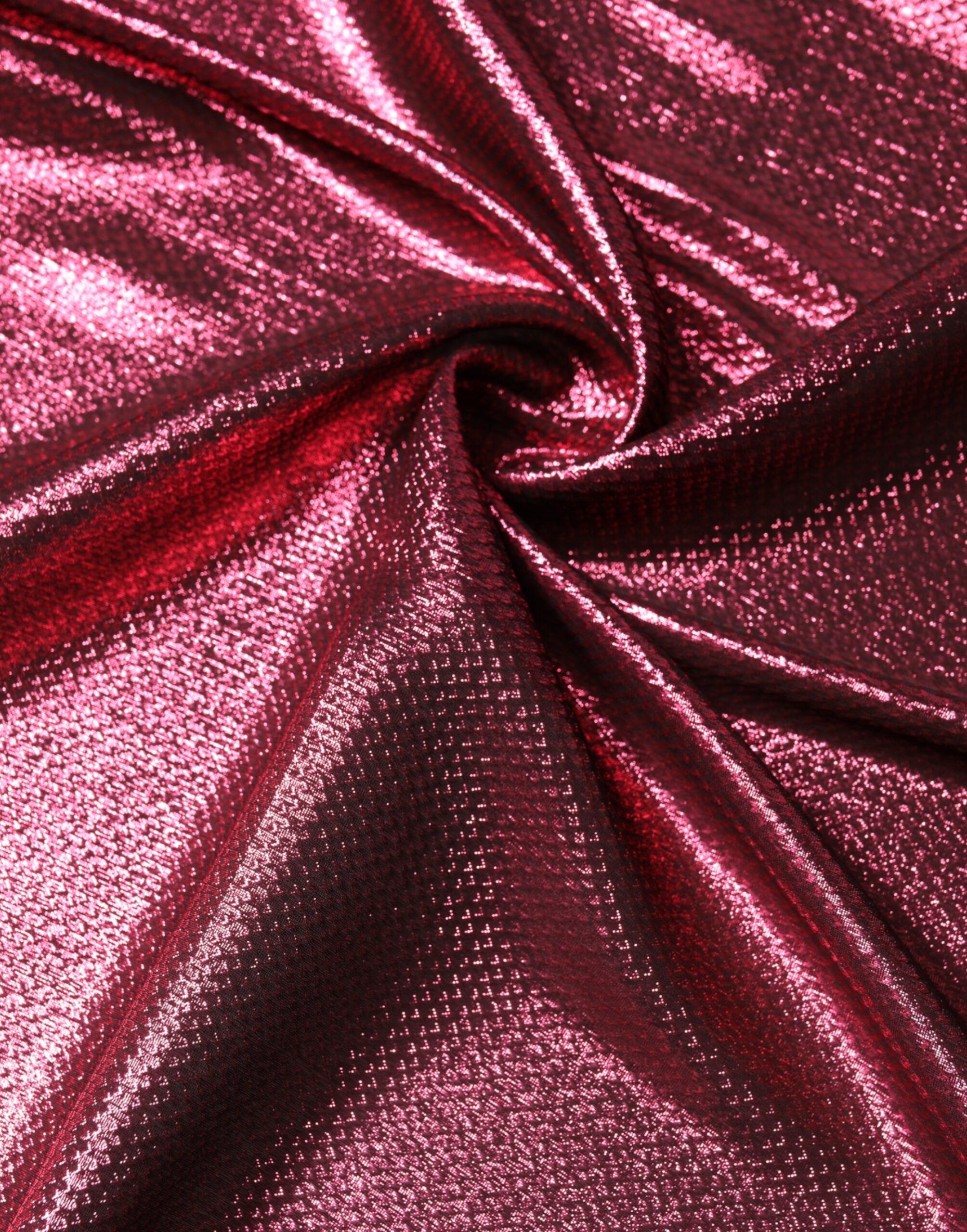 Metallic Pink Silk Square Foulard Scarf - ventzia